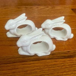 Porcelain bunny napkin holders- antique